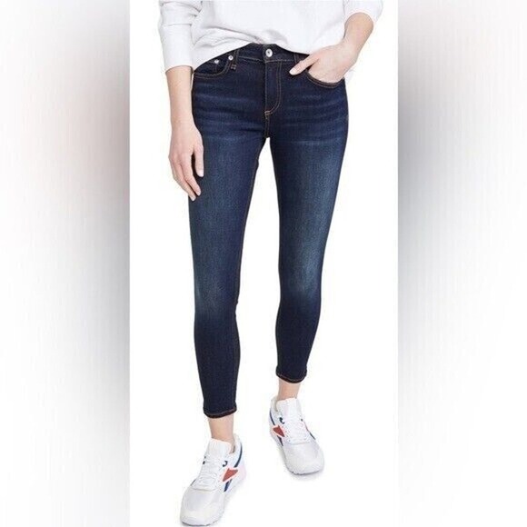 Rag & Bone Women's Size 24 Cate Denim Jeans Ankle Mid-Rise Skinny Stretch Carmen - Picture 1 of 10